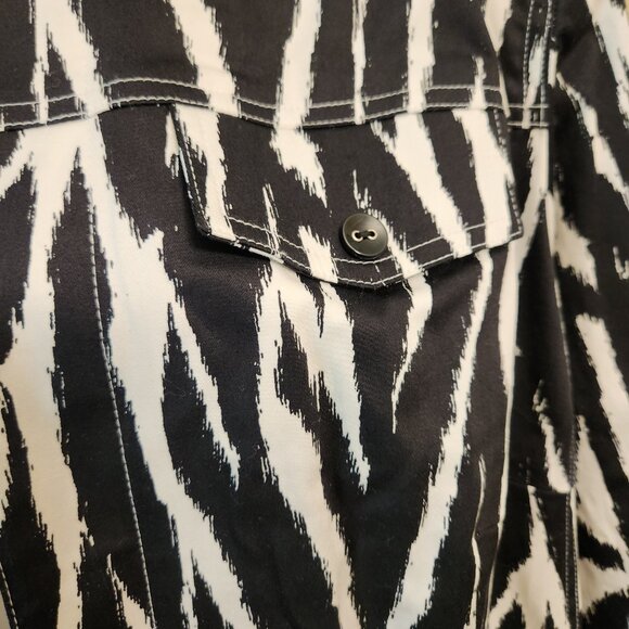 ❤️ 4/$20 Alfred Dunner sports jacket blazer Women 16W Zebra black white pockets - Picture 6 of 14